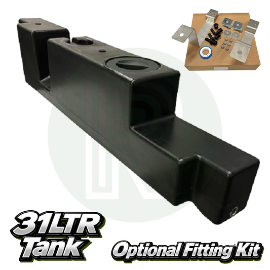 Wydale 31 litre VW T7 Transit Custom underslung water tank with optional vehicle specific mounting and plumbing kit
