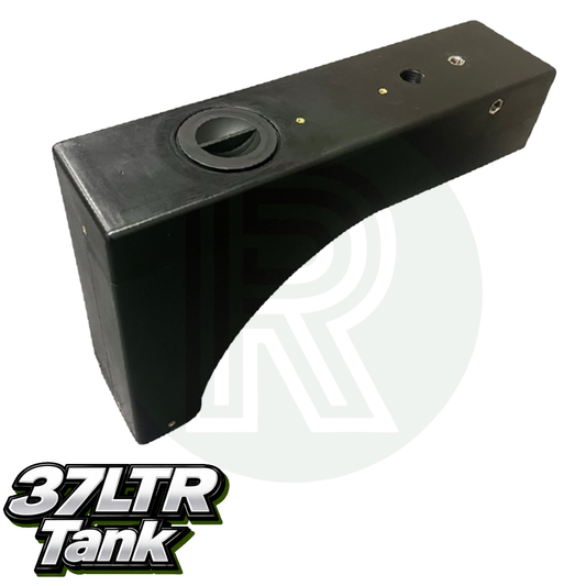 Wydale 37 litre black wheel arch water tank for VW Transporter T7 and Ford Transit Custom V710 campervans