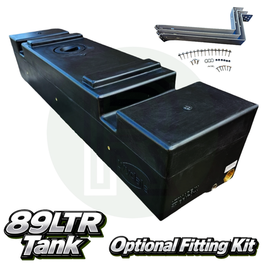 Wydale 89 litre Mercedes Sprinter VW Crafter RWD underslung water tank with optional mounting fitting kit
