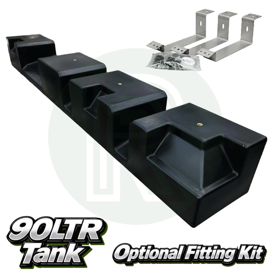 Wydale 90 litre VW Crafter MAN TGE LWB XLWB underslung water tank with optional vehicle specific fitting kit