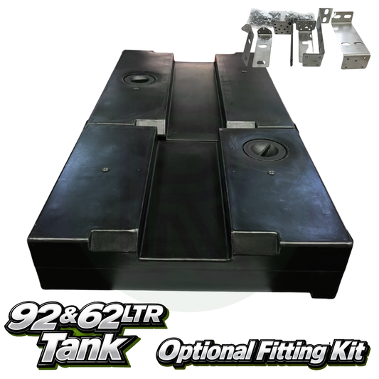 Wydale 92L and 62L Ducato Boxer Relay twin underslung water tanks with optional vehicle specific fitting kit