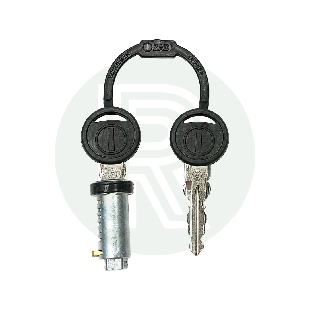 Zadi Vecam replacement short tang door lock kit with 1 lock barrels and 2 keys for new 9000 Series caravan, motorhome and campervan locks