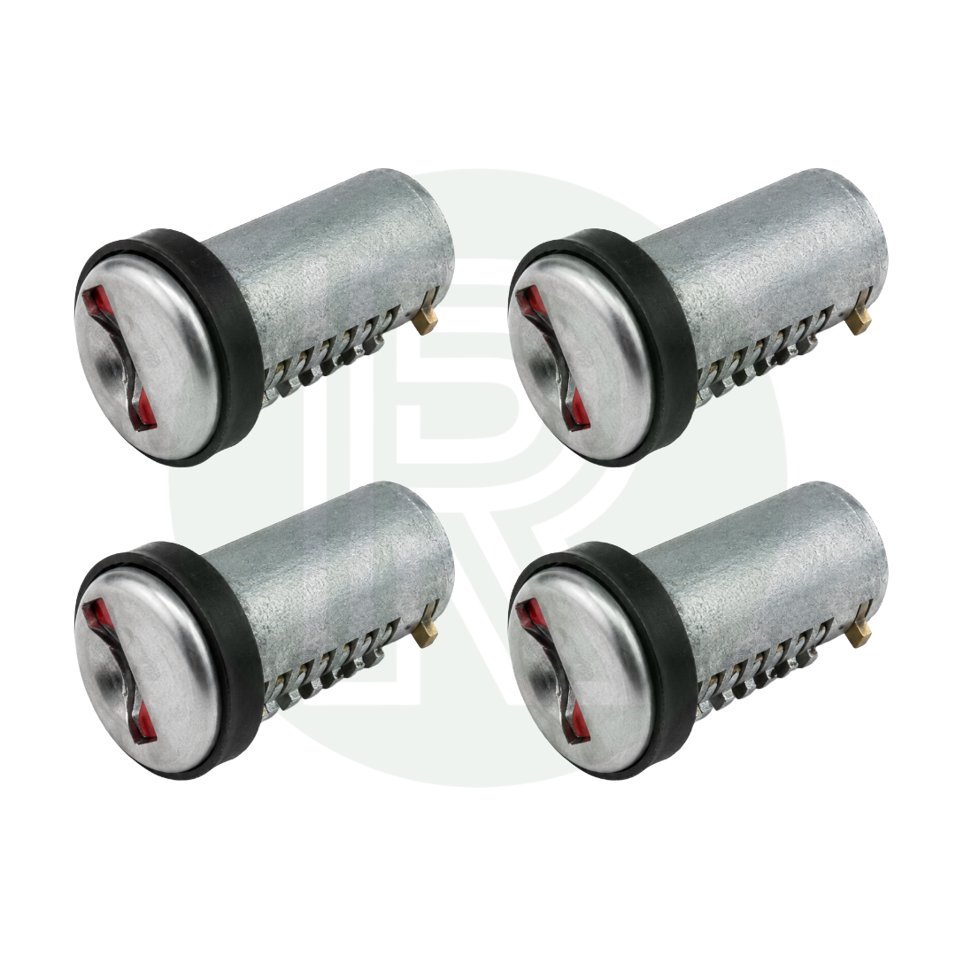 Four Zadi Vecam replacement short tang lock barrels for new 9000 Series caravan, motorhome and campervan door locks