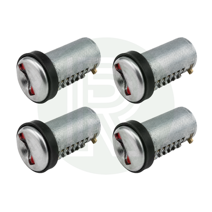 Four Zadi Vecam replacement short tang lock barrels for new 9000 Series caravan, motorhome and campervan door locks